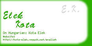 elek kota business card